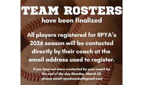 Team Rosters Finalized